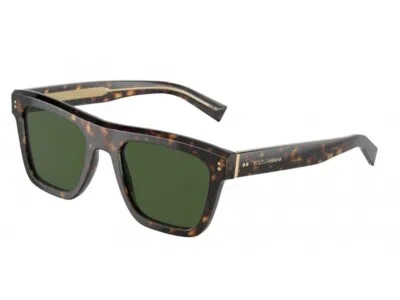 Pre-owned Dolce & Gabbana Sunglasses Dg4420 502/71 Havana Dark Green Man