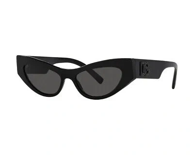 Pre-owned Dolce & Gabbana Sunglasses Dg4450 501/87 Black Grey Woman In Gray