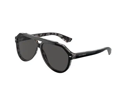 Pre-owned Dolce & Gabbana Sunglasses Dg4452 340387 Grey Grey Man In Gray