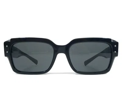 Pre-owned Dolce & Gabbana Sunglasses Dg4460 501/87 Black Rectangle Frames Dark Gray Lenses