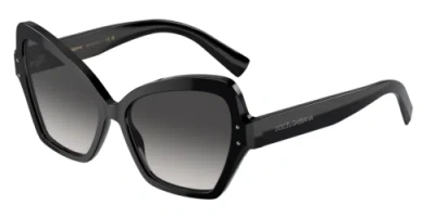Pre-owned Dolce & Gabbana Sunglasses Dg4463 501/8g Black Grey Woman In Gray