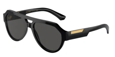 Pre-owned Dolce & Gabbana Sunglasses Dg4466 501/87 Black Grey Man In Gray
