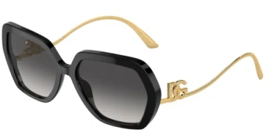 Pre-owned Dolce & Gabbana Sunglasses Dg4468b 501/8g Black Grey Woman In Gray