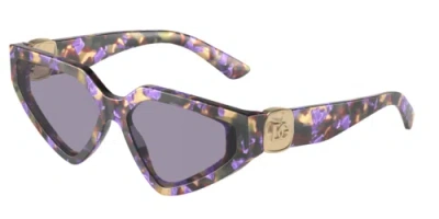 Pre-owned Dolce & Gabbana Sunglasses Dg4469 3439/1 Havana Grey Woman In Gray