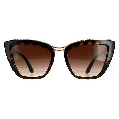 Pre-owned Dolce & Gabbana Sunglasses Dg6144 502/13 Havana Brown Gradient