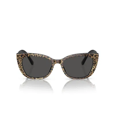 Dolce & Gabbana Babies'  Sunglasses Dx4427 316387 Leopard/dark Gray Kids In Multi