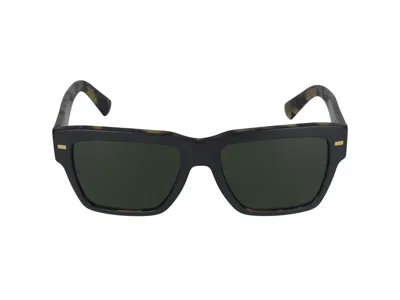 Dolce & Gabbana Sunglasses In Matte Black On Yellow Havana