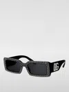 Dolce & Gabbana Crystal-embellished Rectangle-frame Sunglasses In Black