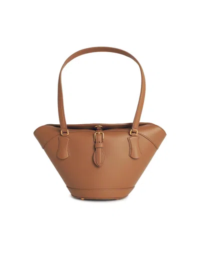 Dolce & Gabbana Caramel-color Leather Coffa Capri Bag In Brown