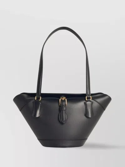 DOLCE & GABBANA 'SUNSET' LEATHER BAG FEATURING BUCKLE DETAIL