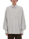 Dolce & Gabbana Camicia Oversize In Popeline A Righe In White