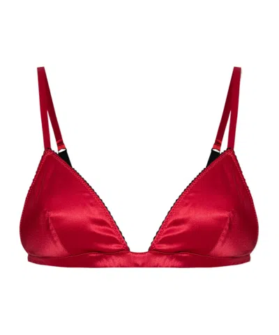 DOLCE & GABBANA DOLCE  GABBANA SATIN TRIANGLE BRA