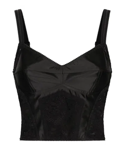DOLCE & GABBANA DOLCE  GABBANA V-NECK CORSET BUSTIER TOP