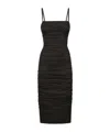 Dolce & Gabbana Logo Polka-dot Print Marquisette Bustier Top In Black