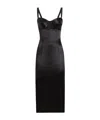 Dolce & Gabbana Jersey Midi Dress With Corset-style Bra Top In Black