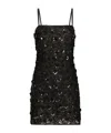 Dolce & Gabbana Short Dress With Sequin Embellishment In Black