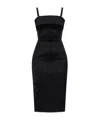 Dolce & Gabbana Satin Strap Dress In Black