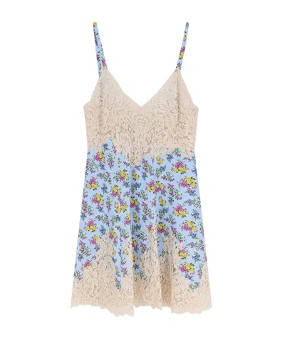 Dolce & Gabbana Suspender Dress In Brown
