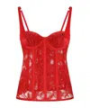 Dolce & Gabbana Lace Lingerie Corset In Red
