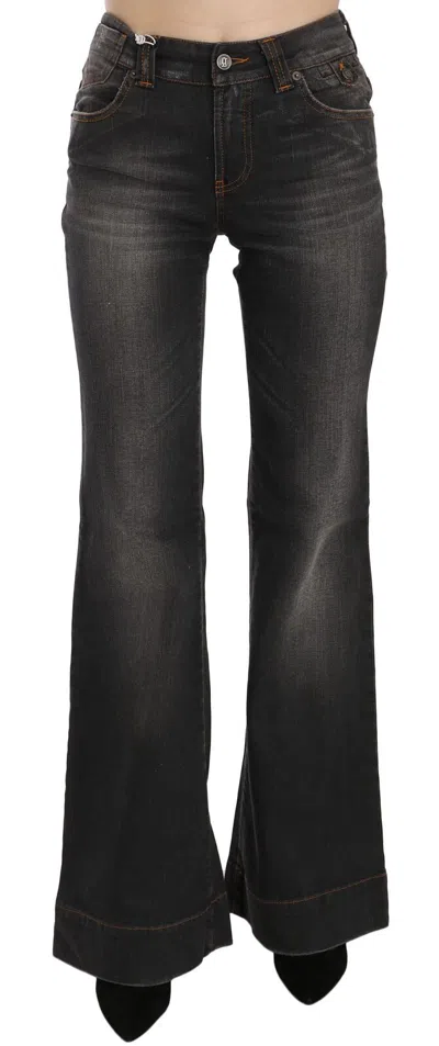 Dolce & Gabbana Svelte Mid Waist Flared Black Women's Denim