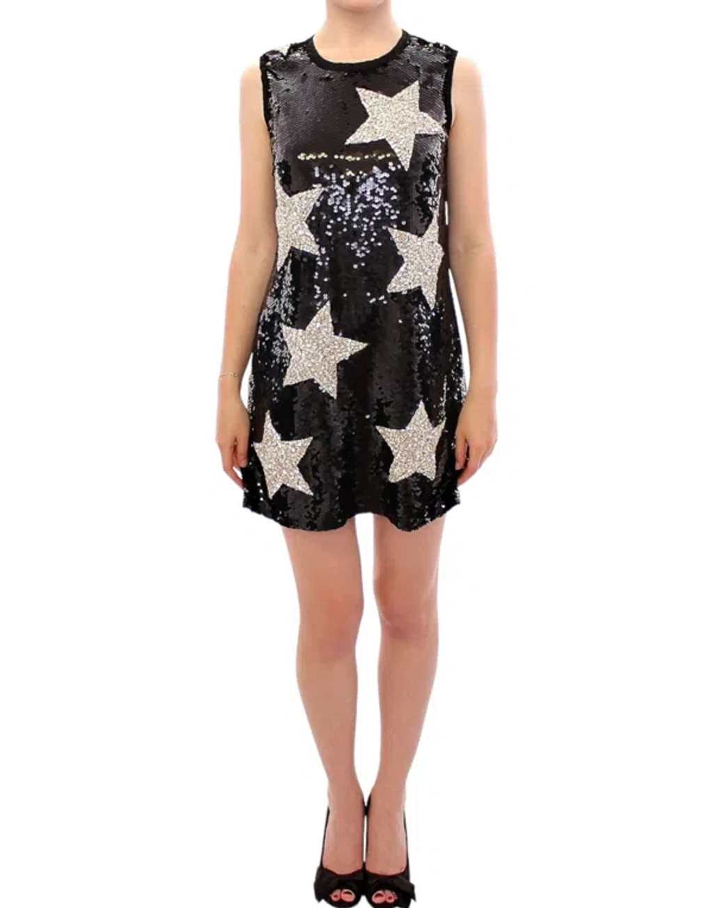 swarovski mini dress Off-White - Black mini dress with Swarovski crystals 2DB463S26JER001