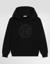 Dolce & Gabbana Hoodie With Dg Logo In Noir