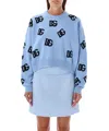 Dolce & Gabbana Woman Sweater Sky Blue Size 4 Virgin Wool In Blue