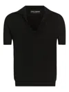 Dolce & Gabbana Cashmere Polo Pullover In Black