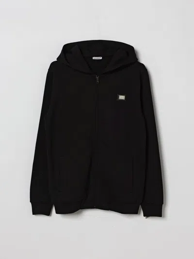Dolce & Gabbana Kids' セーター  ボーイ カラー ブラック In Black