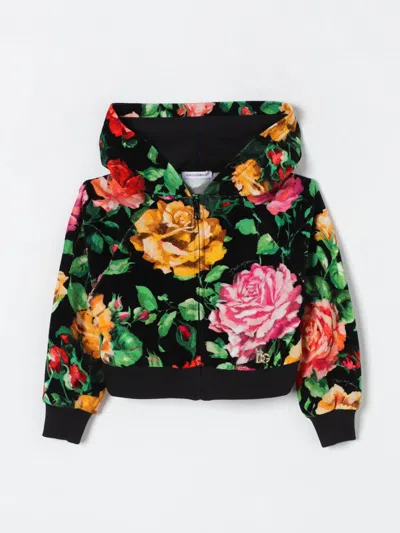 Dolce & Gabbana Kids' Hooded Sweater In Black