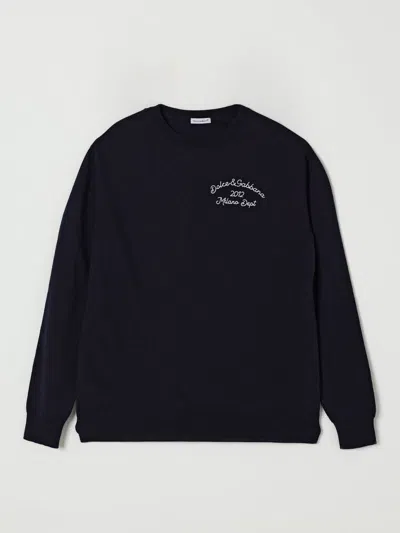 DOLCE & GABBANA SWEATER DOLCE & GABBANA KIDS COLOR BLUE,H26811009