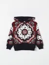 Dolce & Gabbana Jersey Hoodie With Bandanna Print In Braun