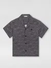Dolce & Gabbana Logo-print Camp Collar Shirt In Grey