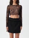 Dolce & Gabbana Dolce&gabbana | Short Black Lace Top In Schwarz