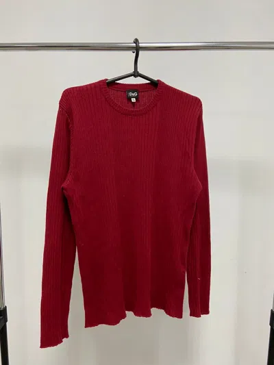 Pre-owned Dolce & Gabbana Sweater Knitted Vintage Luxury In Red