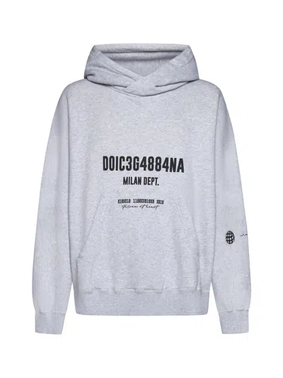Dolce & Gabbana Sweater In Melange Grigio