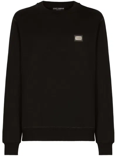 Dolce & Gabbana Sweater With Application In Black