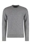 Dolce & Gabbana Sweater With Round Neck In Wool Blend In Gray