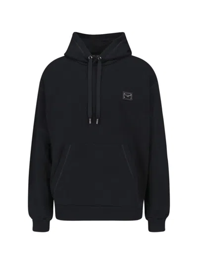 Dolce & Gabbana Logo Hoodie In Black