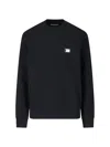 Dolce & Gabbana Sweatshirt With Logo Plaque In Black