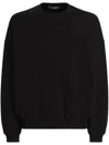 Dolce & Gabbana Logo Embossed Jersey Sweatshirt In Black