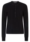 Dolce & Gabbana Black Wool Jumper In Black