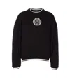 Dolce & Gabbana Crewneck Sweatshirt With Ribbed Cuffs And Hem In Black