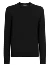 Dolce & Gabbana Cashmere Crew Neck Jumper In Black
