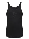 Dolce & Gabbana Men Logo Embroidery Tank Top In Black