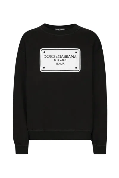 Dolce & Gabbana Graphic-print Sweatshirt In Black
