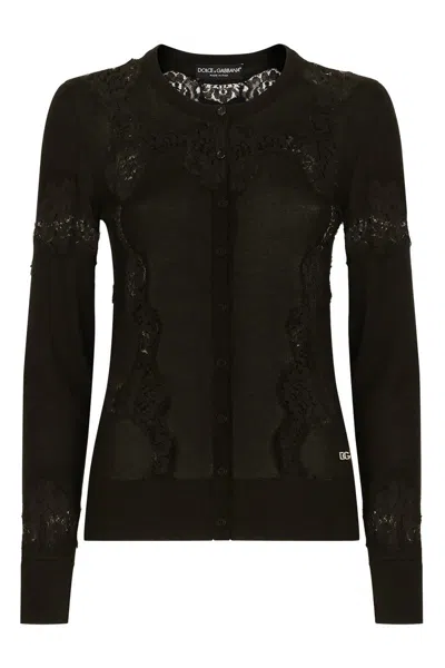 Dolce & Gabbana Cardigan C/bottoni In Black