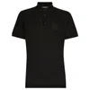 Dolce & Gabbana Chest Embroidered-logo Polo T-shirt In Black