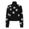 Dolce & Gabbana Intarsia-knit Logo Virgin Wool Jumper In Black