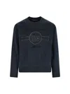 Dolce & Gabbana Sweatshirt With Embroidery In Blue